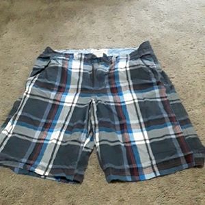 American Eagle Longer Length Plaid Shorts